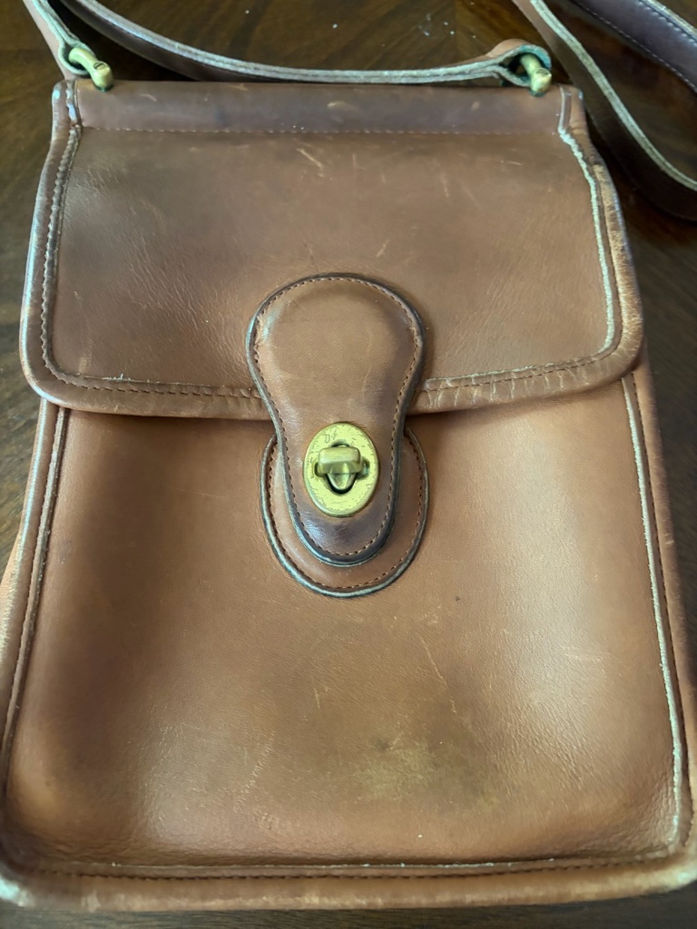 COACH VINTAGE BRITISH TAN MURPHY SHOULDER CROSSBODY BAG - Picture 3 of 9